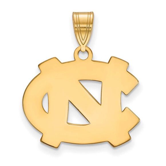 14k Yellow Gold North Carolina Medium 'NC' Pendant